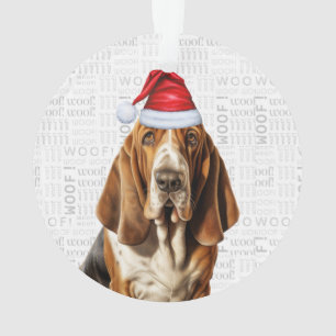 Basset Hound mit dem Namen des Hundes und Fotos We Ornament