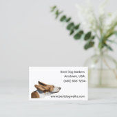 Basset Hound mit flatternden Ohren in Wind Dog Wal Visitenkarte (Stehend Vorderseite)