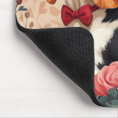 Basset Hound mit Rose - Valentinstag Mousepad (Ecke)