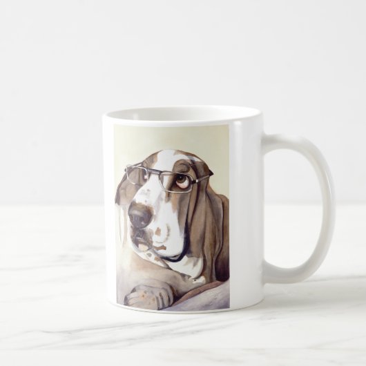 Basset Hound mit "schauen meine Augen in diesen Kaffeetasse (Rechts)