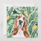 Basset Hound Mitteilungskarte (Vorderseite)