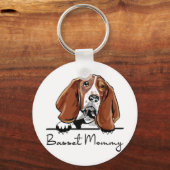 Basset Hound Mommy Schlüsselanhänger (Vorderseite)