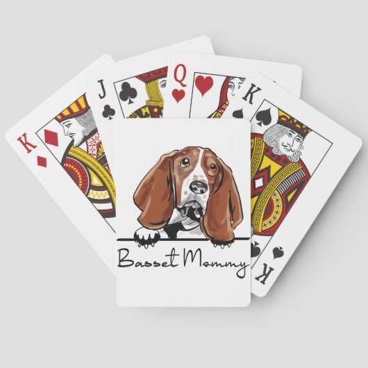 Basset Hound Mommy Spielkarten (Rückseite)