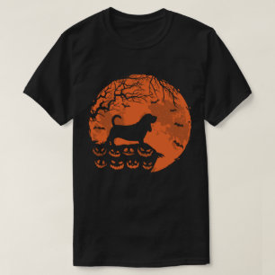 Basset Hound Mond Halloween Hund Lover Geschenk T-Shirt