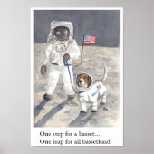 Basset Hound Moon Walk Poster (Vorne)