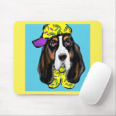 Basset Hound Mousepad (Mit Mouse)