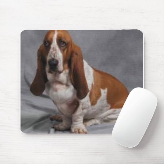 Basset Hound Mousepad (Mit Mouse)