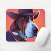Basset Hound Mousepad (Mit Mouse)