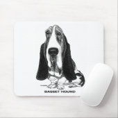 Basset Hound Mousepad (Mit Mouse)