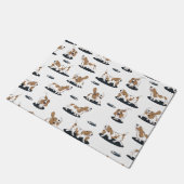 Basset Hound Muster Fußmatte (Schrägansicht)