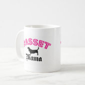 Basset Hound-Mutter Kaffeetasse (Vorderseite Links)