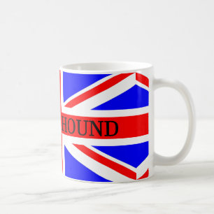 Basset Hound Name auf Flagge Kaffeetasse