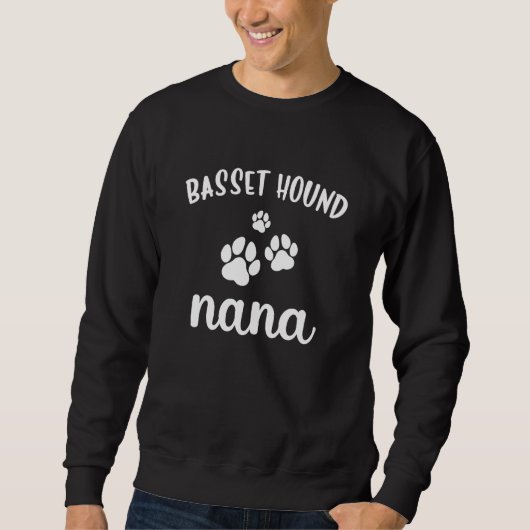 Basset Hound Nana Cute Dog Sweatshirt (Vorderseite)