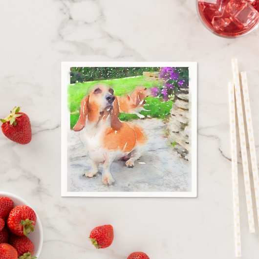 Basset Hound Napkins Serviette (Beispiel)