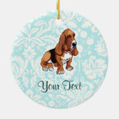 Basset Hound; Niedlich Keramik Ornament (Hinten)