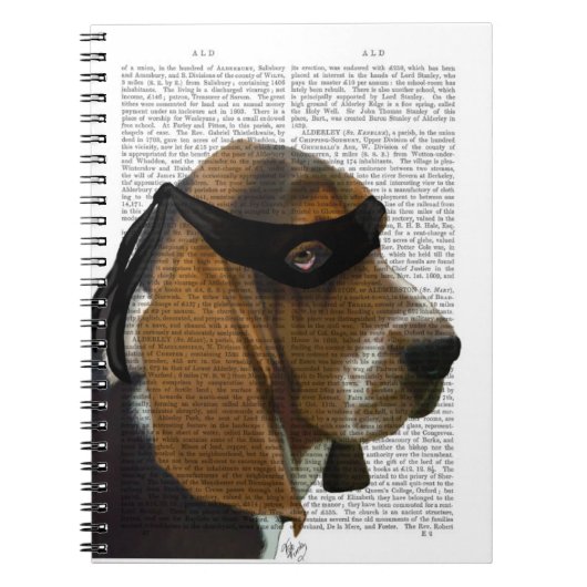 Basset Hound Ninja Notizblock (Vorderseite)