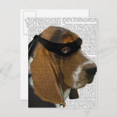 Basset Hound Ninja Postkarte (Vorne/Hinten)