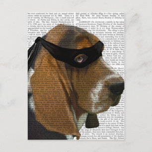 Basset Hound Ninja Postkarte