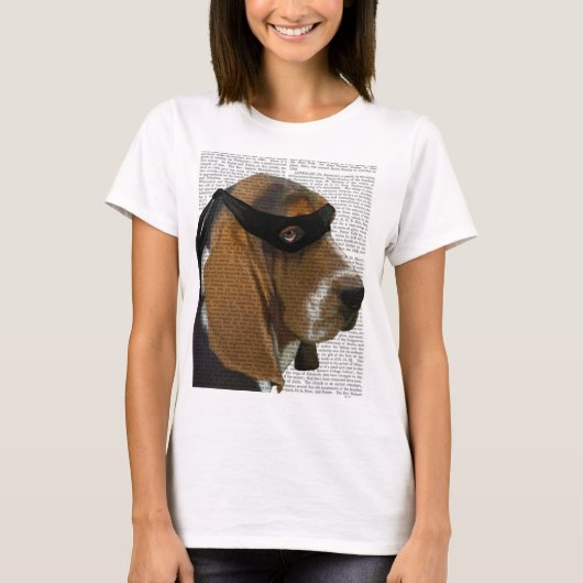 Basset Hound Ninja T-Shirt (Vorderseite)