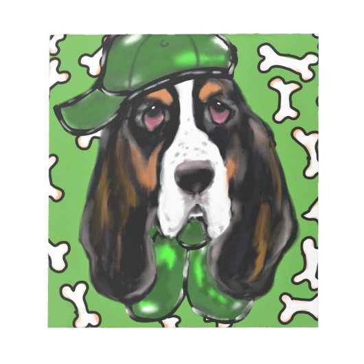 Basset Hound Notizblock (Vorderseite)