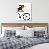 Basset Hound on Bicycle Leinwanddruck (Insitu (Schlafzimmer))