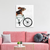 Basset Hound on Bicycle Leinwanddruck (Insitu (Wohnzimmer))