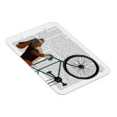 Basset Hound on Bicycle Magnet (Rechte Seite)