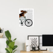 Basset Hound on Bicycle Poster (Heimbüro)