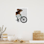 Basset Hound on Bicycle Poster (Küche)