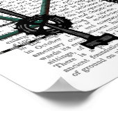 Basset Hound on Bicycle Poster (Ecke)