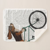 Basset Hound on Bicycle Sherpadecke (Vorderseite (Horizontal))