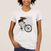 Basset Hound on Bicycle T-Shirt (Vorderseite)