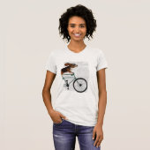 Basset Hound on Bicycle T-Shirt (Vorne ganz)