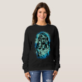 Basset Hound Paint Blue Design Dog Mom Dad Sweatshirt (Vorne ganz)