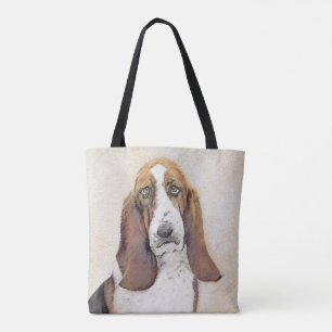 Basset Hound Painting - Niedliche Original Hunde K Tasche