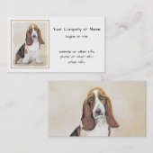 Basset Hound Painting - Niedliche Original Hunde K Visitenkarte (Vorne/Hinten)