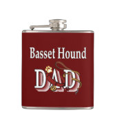 Basset Hound Papa Geschenke Flachmann (Vorderseite)