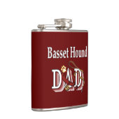 Basset Hound Papa Geschenke Flachmann (Rechts)