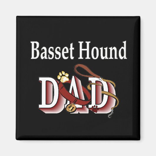 Basset hound Papa Magnet (Vorne)