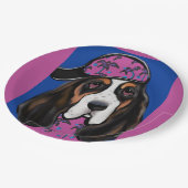 Basset Hound Pappteller (Schrägansicht)
