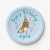 Basset Hound Pappteller (Vorderseite)