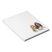Basset Hound Peace Liebe Freude Weihnachtsdesign Notizblock (angewinkelt)