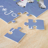Basset Hound Peace Liebe Freude Weihnachtsdesign Puzzle (Seite)