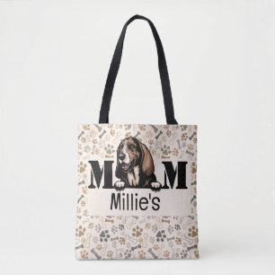 Basset Hound Peeking Personalisierte Mama Tasche