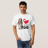 Basset Hound Personalisiert Vater T - Shirt (Vorne ganz)