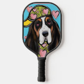 Basset Hound Pickleball Schläger (Rückseite)