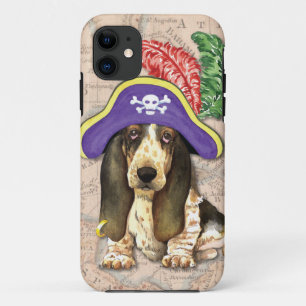 Basset Hound-Pirat iPhone 11 Hülle