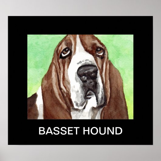 Basset Hound-Plakate Poster (Vorne)