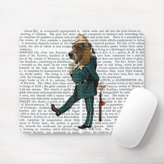 Basset Hound Policeman Mousepad (Mit Mouse)