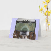 Basset Hound-Polizei Karte (Gelbe Blume)